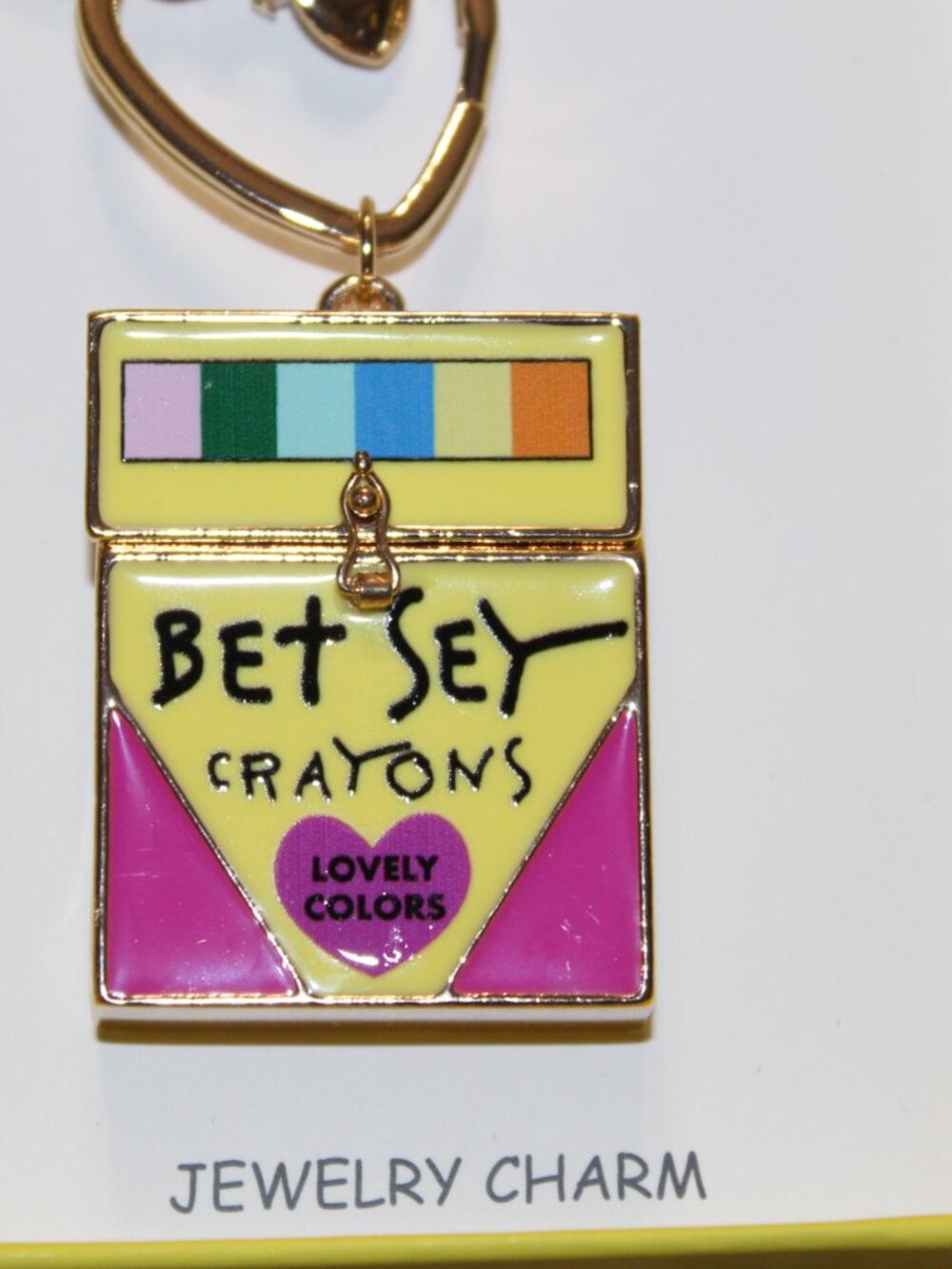 NWT Betsey Johnson crayon Box bag charm/ key chain Super Cute!! - Picture 8 of 8